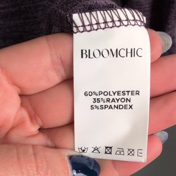 BloomChic Purple Pleated Blouse Relaxed Fit - Picture 6 of 6